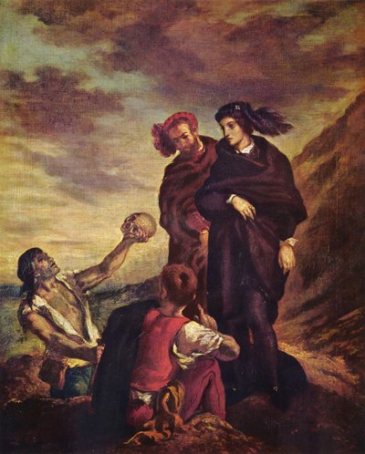 Hamlet and Horatio in the Graveyard by Ferdinand Victor Eugene Delacroix
